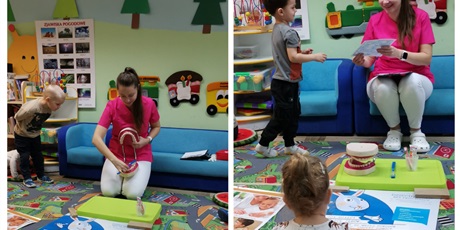 Powiększ grafikę: Zajęcia z higienistką stomatologiczną, która wyjaśnia jaki dlaczego trzeba myć zęby