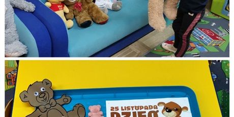 Powiększ grafikę: dzień pluszowego misia - maskotki dzieci i misie z gliny pomalowane przez dzieci z grupy KOTKI