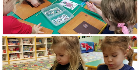 Powiększ grafikę: dzieci lepią z plasteliny ufoludki