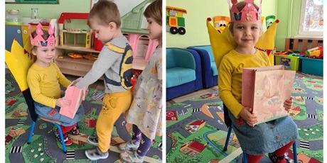 Powiększ grafikę: dzieci świętują 4 Urodziny  Matyldy