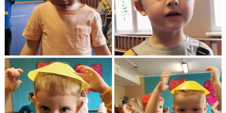 Powiększ grafikę: zajęcia taneczne, dzieci bawia się z wykorzystaniem kolorowych krążków